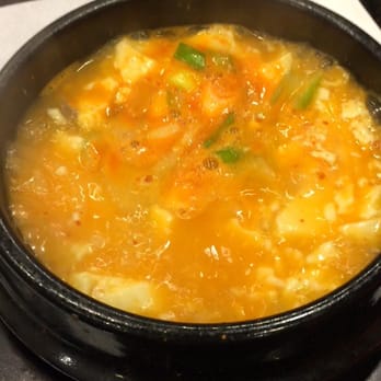 Maru - The soon-du-bu hot soup, flavor isn't that great and they only put a small piece of beef in there :( - Barbeque Near Me - La Quinta, California Maru - The soon-du-bu hot soup, flavor isn't that great and they only put a small piece of beef in there :( - Barbeque Near Me - La Quinta, California