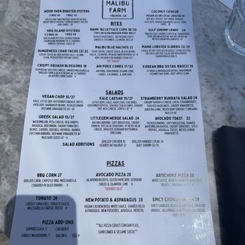 Malibu Farm - Menu - Coffee & Tea Near Me - Tiburon, California Malibu Farm - Menu - Coffee & Tea Near Me - Tiburon, California