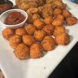 West 94th St Pub - Shrimp and sweet potato tots