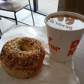 Dunkin' - Ready to Rock N Roll - Everything Bagel w Cream Cheese & Coffee!! - Donuts Near Me - East Hanover, New Jersey Dunkin' - Ready to Rock N Roll - Everything Bagel w Cream Cheese & Coffee!! - Donuts Near Me - East Hanover, New Jersey