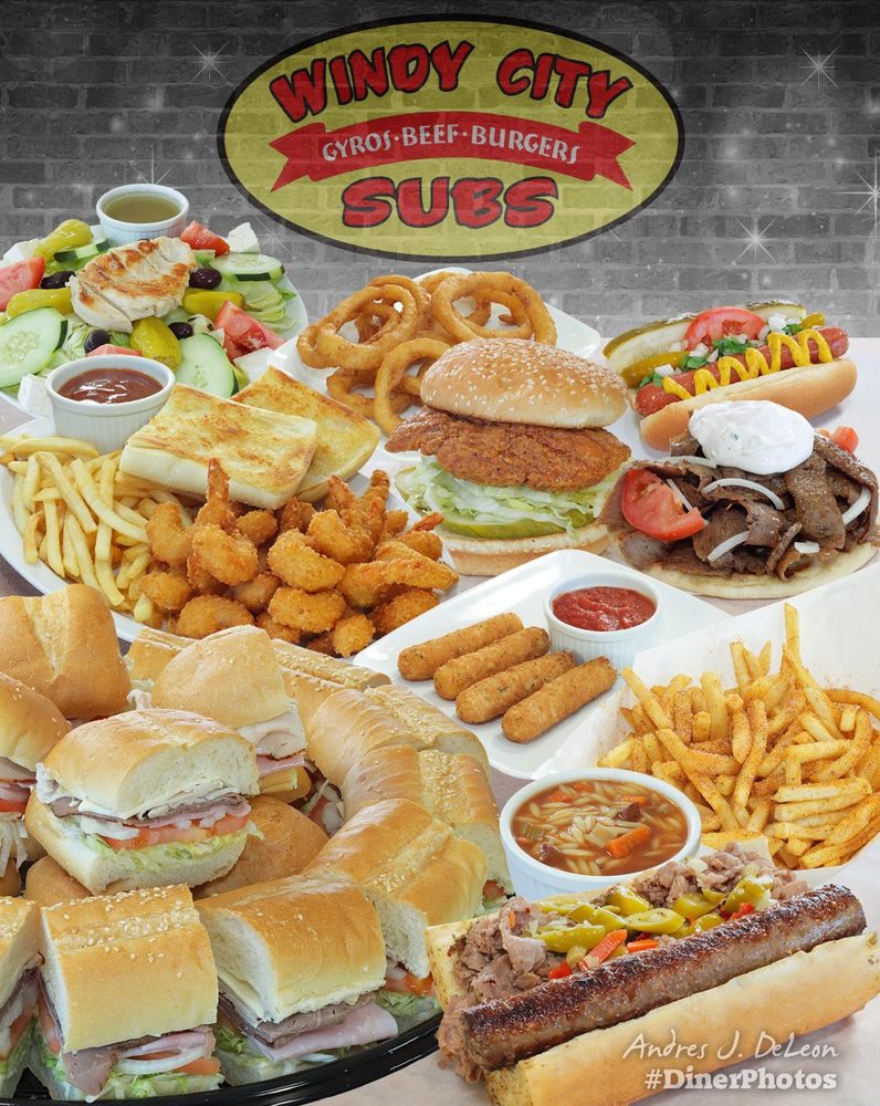 Food from Windy City Subs