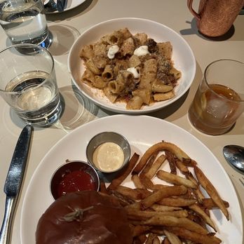 Wood - Double Cheeseburger w/Hand-cut Frites, Rigatoni Ragu - Bars Near Me - Chicago, Illinois
