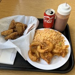 Carnaby St. Fish & Chips - Shrimp plate and wontons
