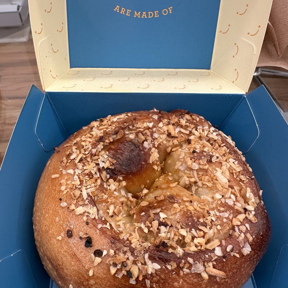 Moonrise Bagels  - Buffalo Chicken Stuffed Onion Bagel - Bagels Near Me - New York, New York