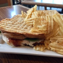 Turkey mango panini comes with chips