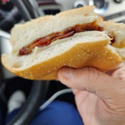 Jersey Farms - Bacon and cheese sandwich