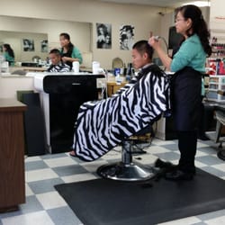 A Cut Above Hair Salon - Adrian getting haircut