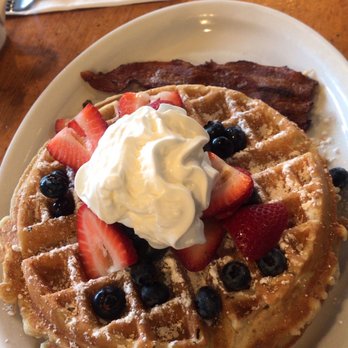 White Mountain Cafe - Waffles with fresh fruit and whipped cream - Breakfast & Brunch Near Me - McCloud, California White Mountain Cafe - Waffles with fresh fruit and whipped cream - Breakfast & Brunch Near Me - McCloud, California