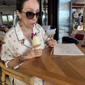 Deck. - Do you notice I had all kinds of different outfits on? I have a virgin piña colada - Hawaiian Near Me - Honolulu, Hawaii