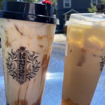 Yoonique Tea - Toasted Creme Milk Tea with lychee jelly and Brown Sugar Boba - Tea Rooms Near Me - Portland, Oregon Yoonique Tea - Toasted Creme Milk Tea with lychee jelly and Brown Sugar Boba - Tea Rooms Near Me - Portland, Oregon