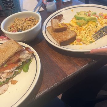 Corner Bakery Cafe - Uptown Turkey Avocado, Anaheim Scrambler and some yogurt. - Salad Near Me - Houston, Texas Corner Bakery Cafe - Uptown Turkey Avocado, Anaheim Scrambler and some yogurt. - Salad Near Me - Houston, Texas