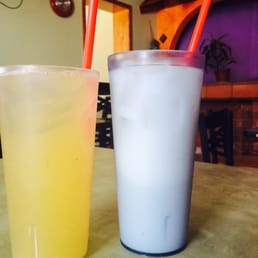 Pineapple juice & Horchata (Rice milk) Pineapple juice & Horchata (Rice milk)