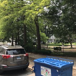 Lucas Park - Recycling dumpster at the northeast corner of Lucas Park at St. Charles St. and N. 13th St.