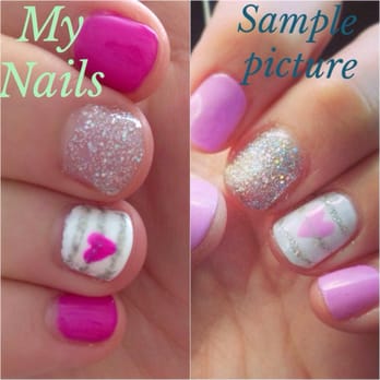 Paradise Nails - I know my nails are shorter than the sample pic. But c'mon that white and the stripes look like a hot mess. - Nail Salons Near Me - Seaside, California Paradise Nails - I know my nails are shorter than the sample pic. But c'mon that white and the stripes look like a hot mess. - Nail Salons Near Me - Seaside, California