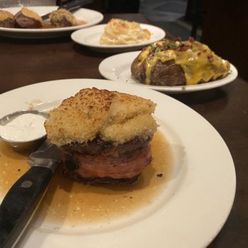 Wildfire - Horseradish-Crusted Filet with Loaded Baked Potato - Steakhouses Near Me - Oak Brook, Illinois Wildfire - Horseradish-Crusted Filet with Loaded Baked Potato - Steakhouses Near Me - Oak Brook, Illinois