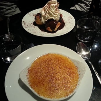Café du Marché - Profiteroles (cream puffs) with chocolate and creme brulee. :) - Brasseries Near Me - Paris, 75