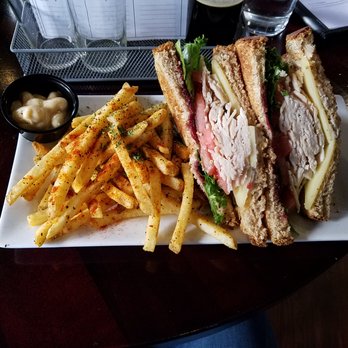 The Tap - Cranberry turkey club with fries - Bars Near Me - Bloomington, Indiana The Tap - Cranberry turkey club with fries - Bars Near Me - Bloomington, Indiana
