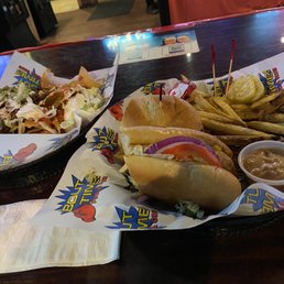 Blackened chicken sandwich and Ultimate Nachos! Blackened chicken sandwich and Ultimate Nachos!