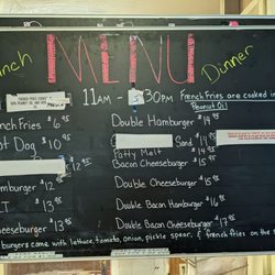 Whitney Portal Store - Lunch/dinner menu