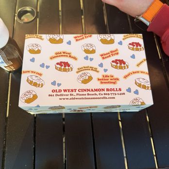 Old West Cinnamon Rolls - Super cute box! - Bakeries Near Me - Pismo Beach, California Old West Cinnamon Rolls - Super cute box! - Bakeries Near Me - Pismo Beach, California