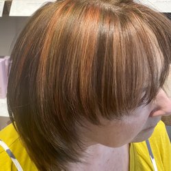 Shear Perfection Salon - Red highlights (After)