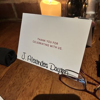 J. Alexander's - Birthday card - Steakhouses Near Me - Dayton, Ohio
