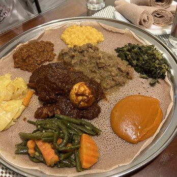 Ethiopian Cafe - 19A. Meat Combo for 2 Person - Ethiopian Near Me - Boston, Massachusetts