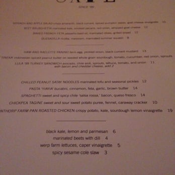 Lula Cafe - Second page of menu on 7/31/2015 - New American Near Me - Chicago, Illinois Lula Cafe - Second page of menu on 7/31/2015 - New American Near Me - Chicago, Illinois