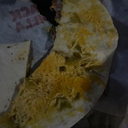 This is supposed to be my well-done quesadilla. Cheese didn't even melt tortilla not even cooked.