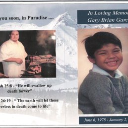 My brother in law's Memorial program.