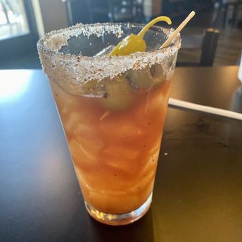 Timothy's - House Bloody Mary  My husband drank a little before I took a photo. It was good! - Breakfast & Brunch Near Me - St Louis, Missouri