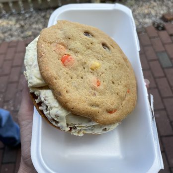 Mr G's Old Fashioned Ice Cream - Ice cream sandwich with Reese's pieces cookies and cookie dough ice cream - Ice Cream & Frozen Yogurt Near Me - Gettysburg, Pennsylvania Mr G's Old Fashioned Ice Cream - Ice cream sandwich with Reese's pieces cookies and cookie dough ice cream - Ice Cream & Frozen Yogurt Near Me - Gettysburg, Pennsylvania
