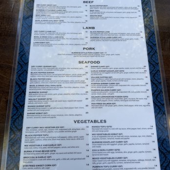 Burma 2 - Menu - Burmese Near Me - Walnut Creek, California