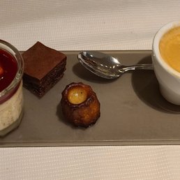 Dessert trio with expresso