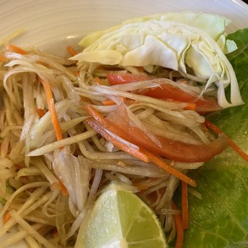 Lao Ocean - Papaya Salad, doesn't come with rice. $8.00 Really good. - Sushi Bars Near Me - Gulf Breeze, Florida