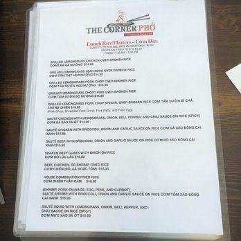 The Corner Pho - Lunch menu - Vietnamese Near Me - Jersey City, New Jersey The Corner Pho - Lunch menu - Vietnamese Near Me - Jersey City, New Jersey