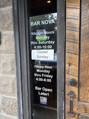 Menu photo 1 Bar Nova Avon, OH