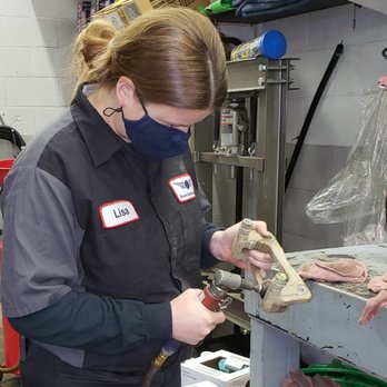 Dave's Automotive - Cleaning up a caliper bracket. - Auto Repair Near Me - Leavenworth, Kansas Dave's Automotive - Cleaning up a caliper bracket. - Auto Repair Near Me - Leavenworth, Kansas