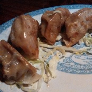 Chen's Happy Garden - Pot Stickers- really good on the inside, like a sausage. I did asked for them to be lightly cooked, so their not crispy. Next time steamed. - Chinese Near Me - Eugene, Oregon