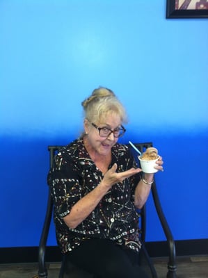 Photo of Cloud 9 Yogurt House - San Diego, CA, US. So this chocolate obsession is to die for especially with some butterfinger. Mmm mmm good!