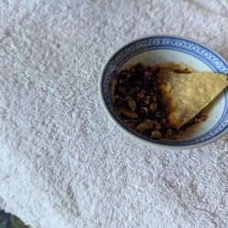 Salsa matcha in my soy sauce dish