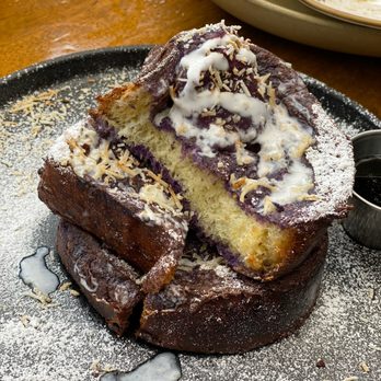 Bone Kettle - Ube jam toasted coconut french toast - Breakfast & Brunch Near Me - Pasadena, California Bone Kettle - Ube jam toasted coconut french toast - Breakfast & Brunch Near Me - Pasadena, California