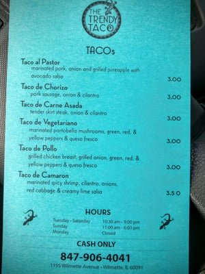 Menu photo 5 The Trendy Taco Wilmette, IL Menu photo 5 The Trendy Taco Wilmette, IL