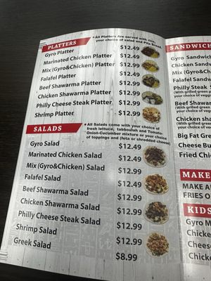 Menu photo 2 Greek Gyros Murfreesboro, TN