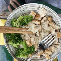 Children's chicken, rice, and broccoli. Children's chicken, rice, and broccoli.