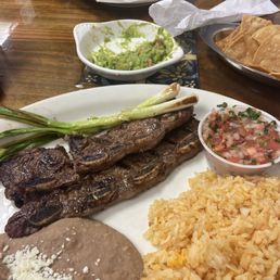 Short rib platter, guac, taco