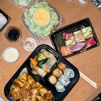 Ginza Japanese Grill - Teriyaki Chicken Bento + Rainbow Roll - Sushi Bars Near Me - Sumter, South Carolina Ginza Japanese Grill - Teriyaki Chicken Bento + Rainbow Roll - Sushi Bars Near Me - Sumter, South Carolina