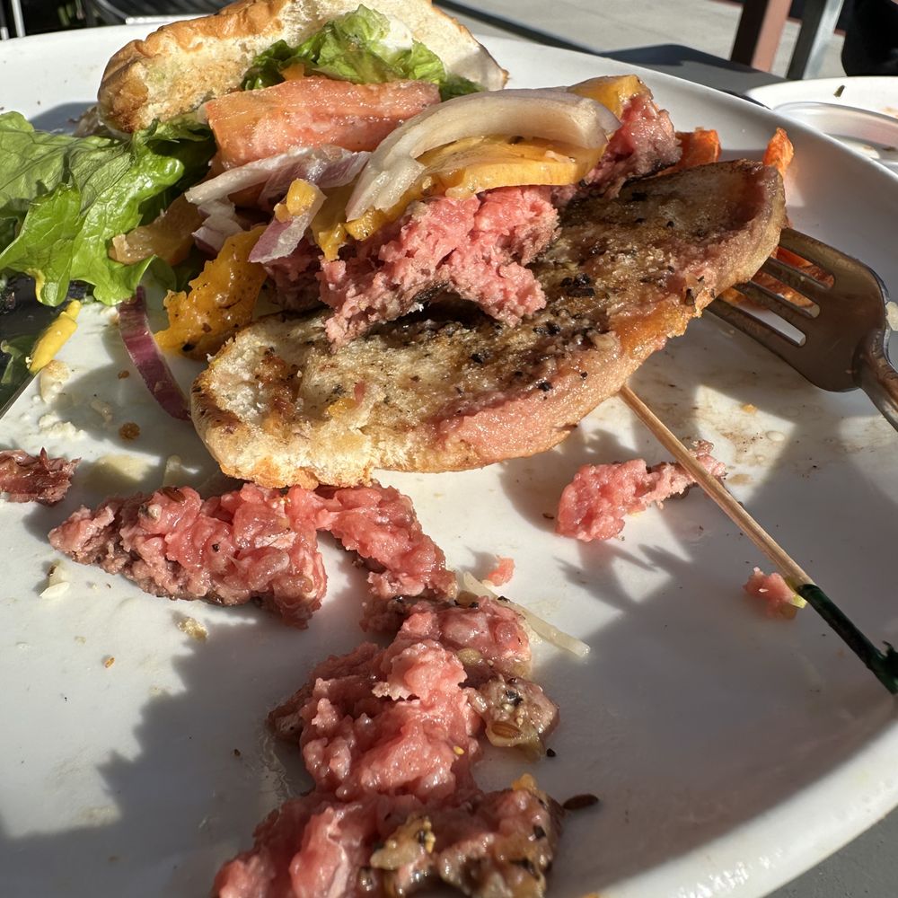 Swami's Café Oceanside - Hormone free cheese burger - ordered medium rare, but looking... raw? - Breakfast & Brunch Near Me - Oceanside, California Swami's Café Oceanside - Hormone free cheese burger - ordered medium rare, but looking... raw? - Breakfast & Brunch Near Me - Oceanside, California