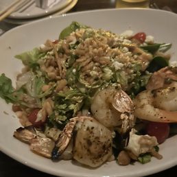 New Shaved Brussels Sprouts Salad with shrimp
