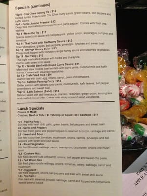 Menu photo 4 Ploy's Thai Food Portland, OR